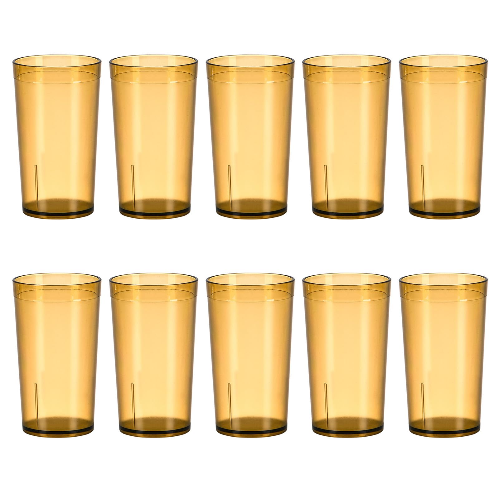 MICFENY Reusable Tumblers Drinking Water Milk Use Stackable Nonslip Suitable for Restaurant and Home Kitchens Pack of 10