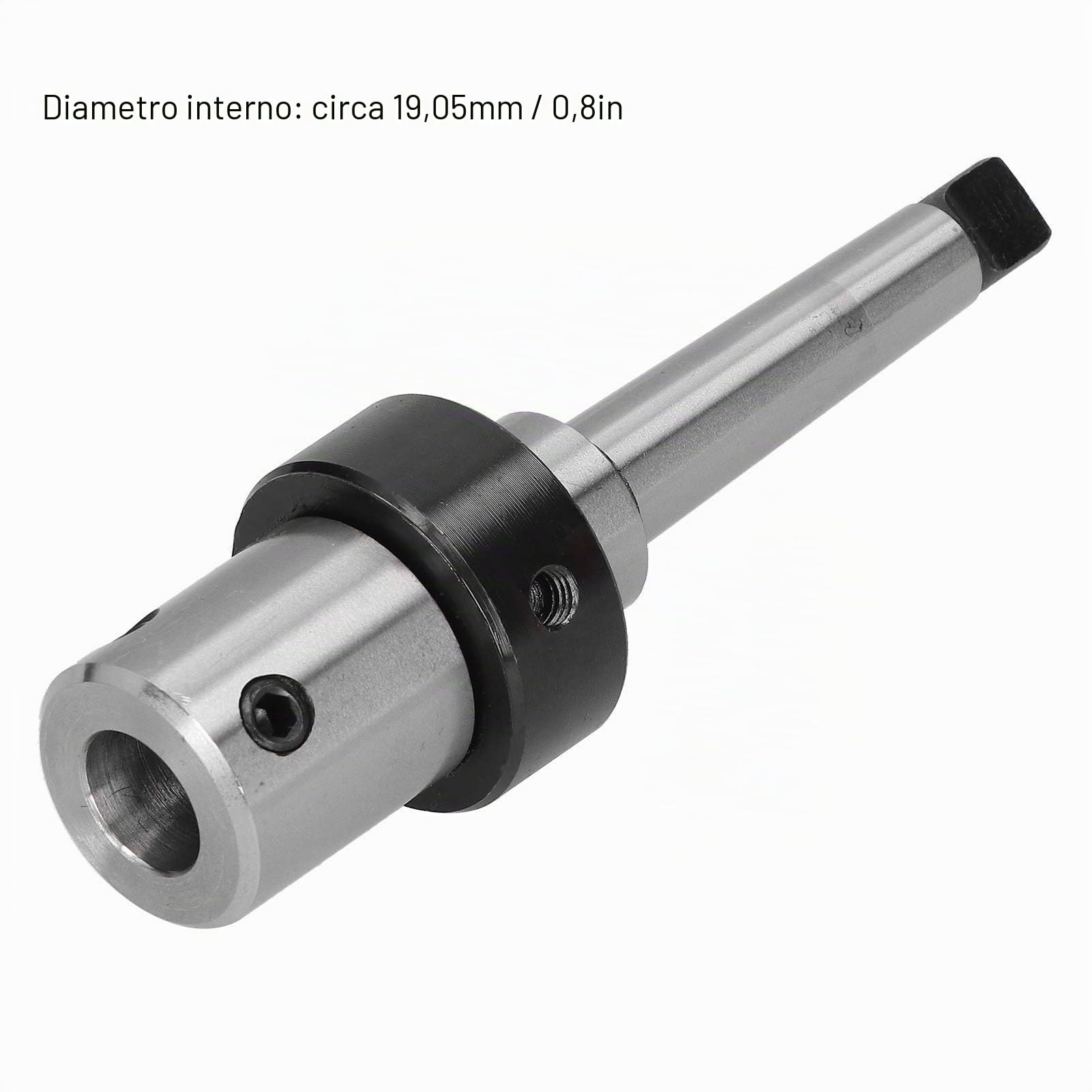 Cono Morse Conico, Weldon Bohrer, Weldon Manicotto per Trapano con Raffreddamento Interno Adattatore R8 MT2 19,05 Mm per Trapani Radiali, Trapani Banco, Torni, Trapani Verticali