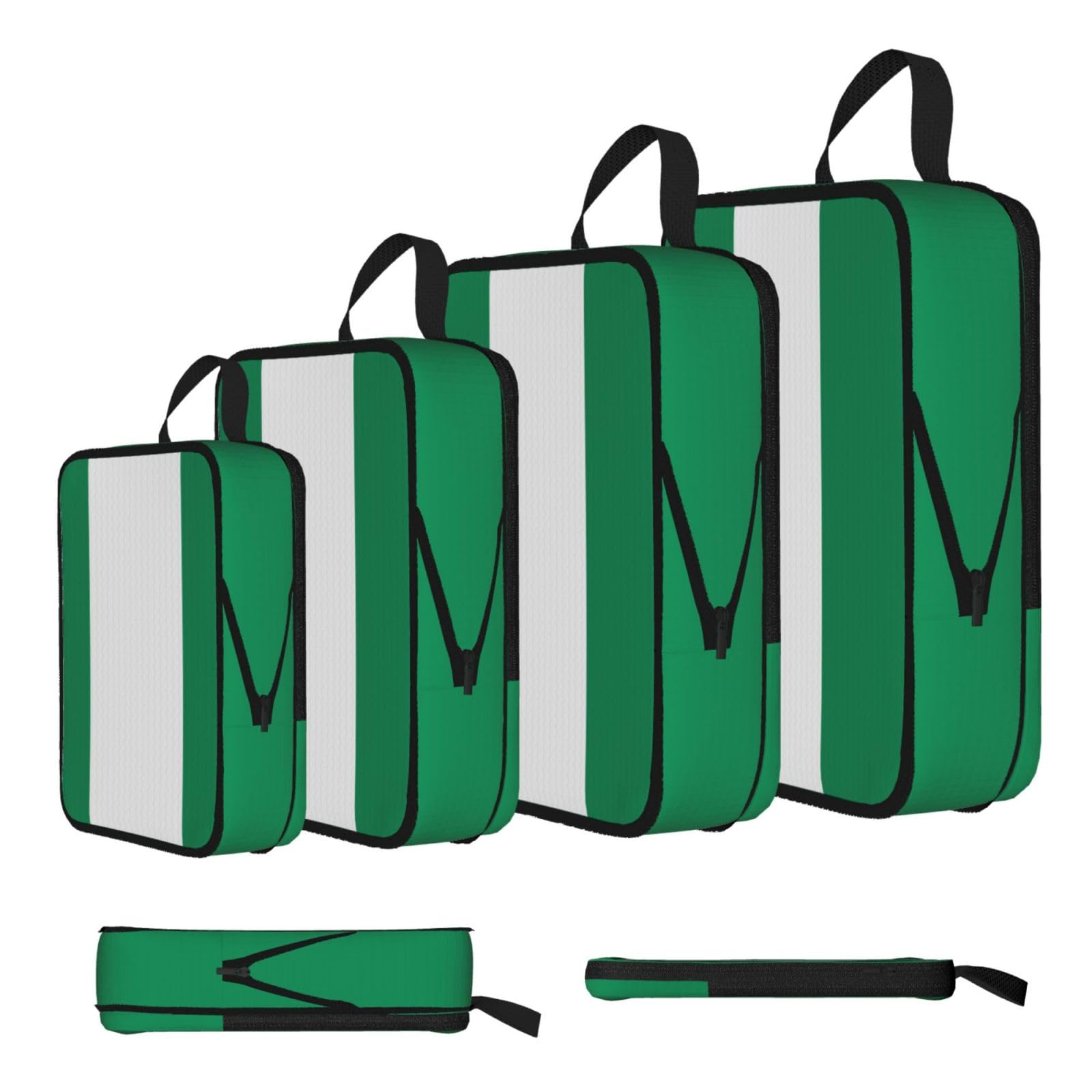 Flag of Nigeria Compression Packing Cubes 4 Piece Set
