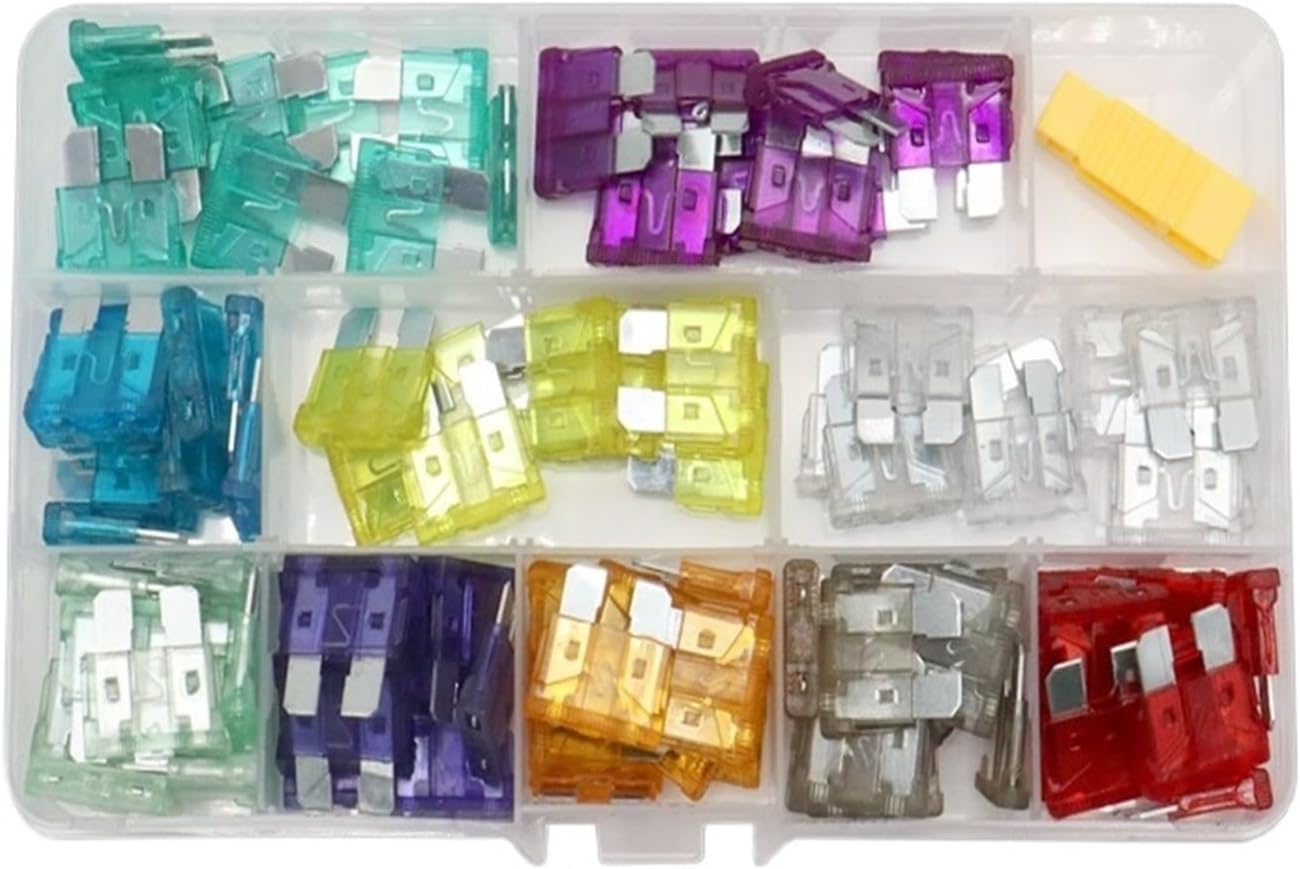 100/50PCS Medium Small Micro Auto Car Fuse 2A/3A/5A/7.5A/10A/15A/20A/25A/30A/35A Amp With Storage Case Assortment Blade Fuse Kit(100 pcs Medium)