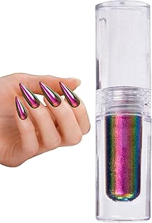 Pó Metálico para Unhas | Pó para unhas cromado líquido,Pó para unhas cromado, pó metálico para unhas com efeito espelhado, arte para unhas, pó cromado para meninas Kumprohu