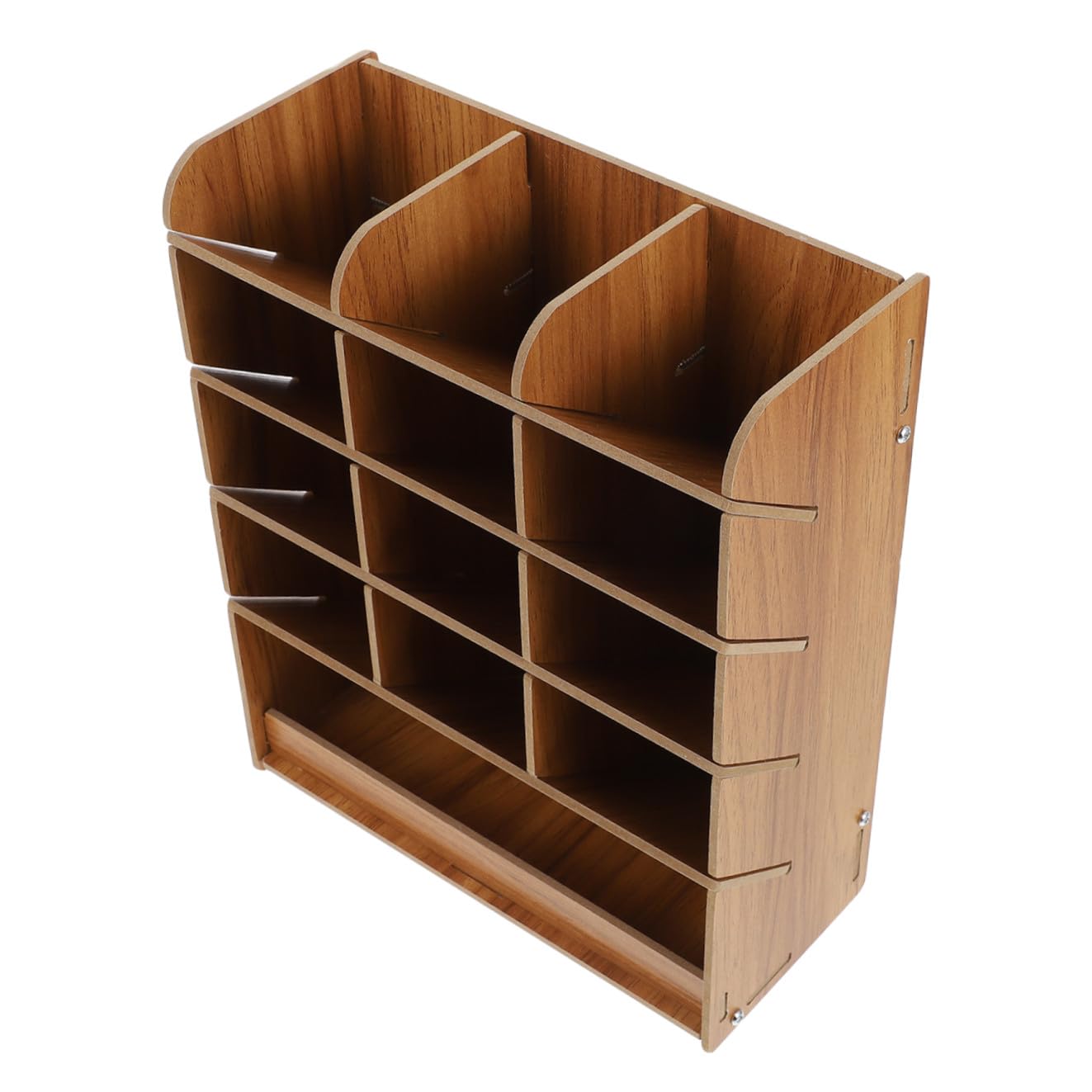 MAGICLULU Portapenne in Legno Multigrid Creativo per Ufficio e Casa, Contenitore da Scrivania Capiente Design Nordico Elegante