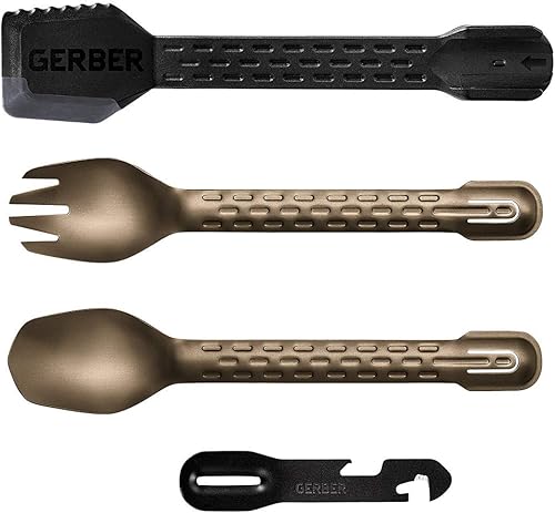 Gerber Gear 31-003465N ComplEAT Juego de utensilios de cocina para acampar, bronce quemado