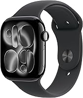 Apple Watch Series 11 GPS 46mm Jet Black Aluminum Smartwatch - Hypertension Alerts, Sleep Score, ECG, Fitness Tracker