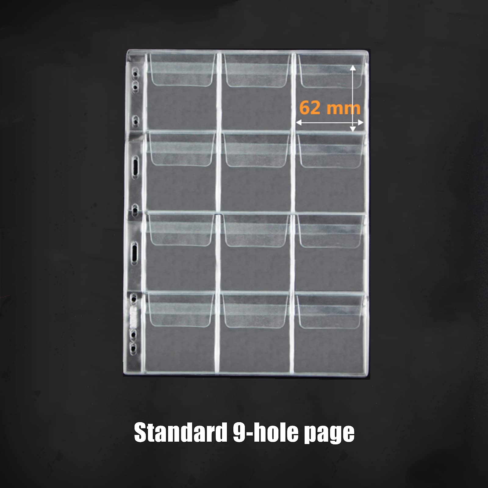 MUROAD 12-Pocket Coin Pages for Collectors 10 Sheets Coin Collection Sleeves, Coin Collecting Supplies (12 pockets x 10 sheets) - Image 4