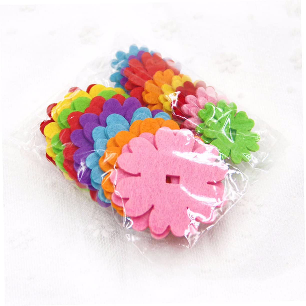 Toddmomy 15 Juegos Stickers de Tela No Tejida Forma de Flor Manualidades DIY Decoración Infantil Varios estilos