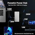 WAVLINK Intel Certified Thunderbolt 5 Docking Station: TB5 Dock with 120Gbps Max Transfer, Thunderbolt 5 hub with 140W Max Charging, 4X USB-A 3.2 Gen 2, Cooling System, 8K Display for TBT 5/4 Laptops