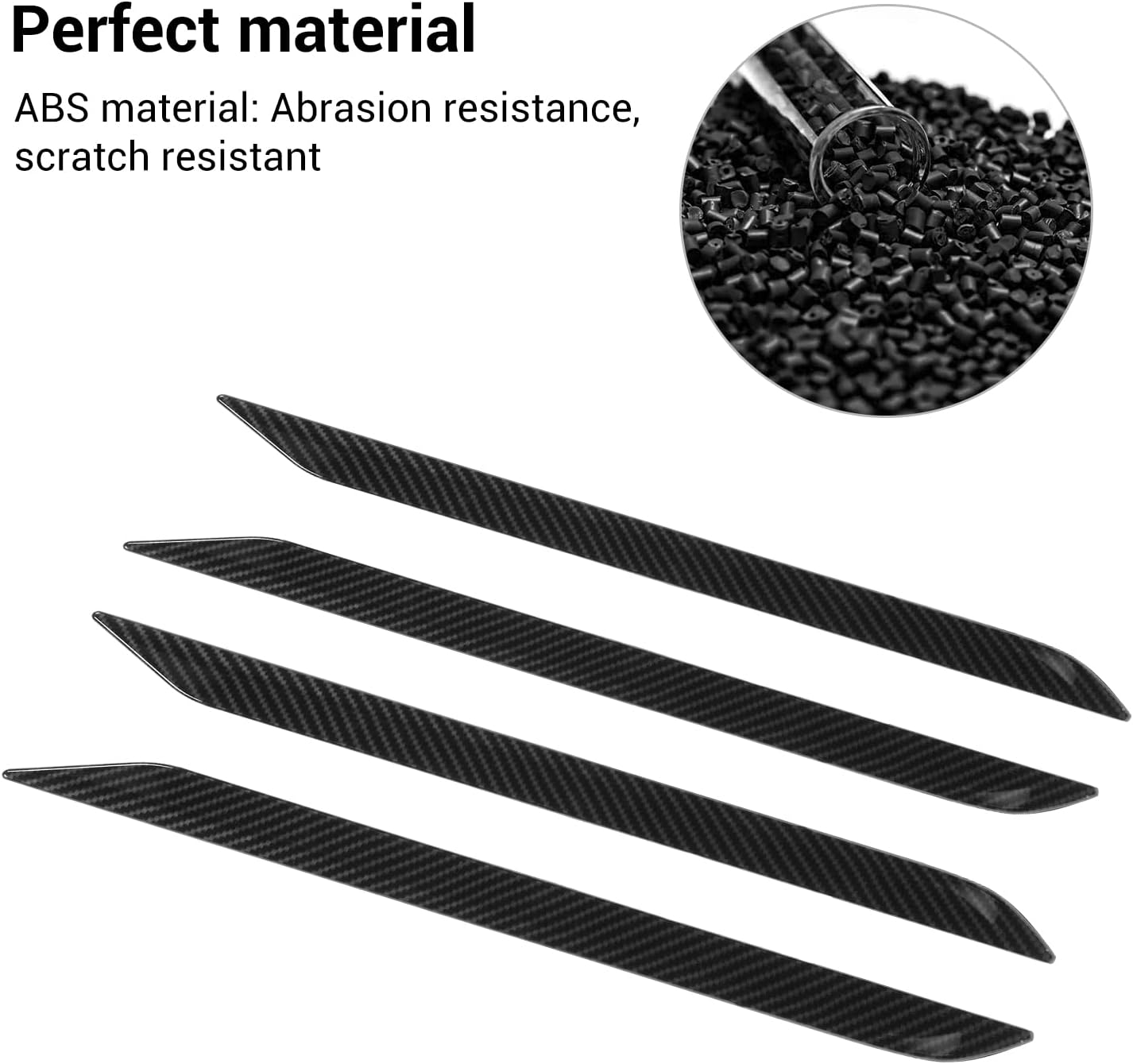 Carbon Fiber Door Panel Decor Cover Fit for Dodge RAM 1500 2018-2023+,4Pcs Door Moulding Trim Cover