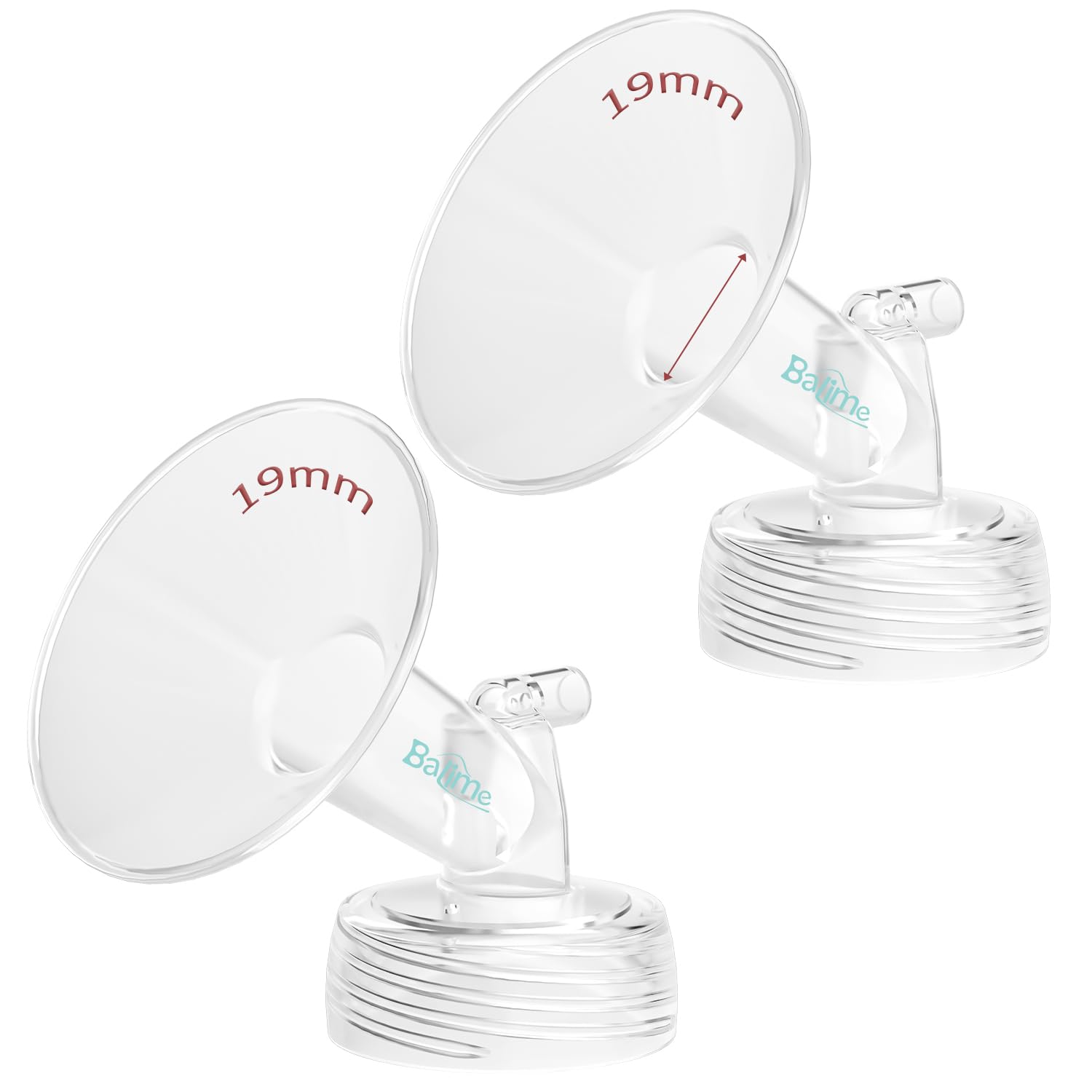 BALIME 19MM Wide-Mouth Flange Spectra Replacement Pump Parts for S1 S2, Exact Fit Medical Grade Silicone Breast Pump Parts