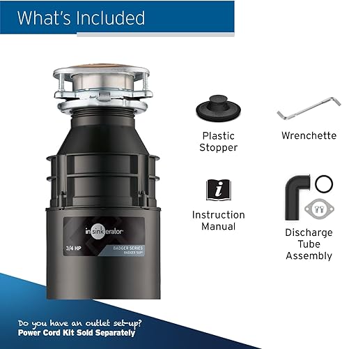 Vista 15 de InSinkErator Badger 5XP Kit de eliminación de basura y conector para lavavajillas