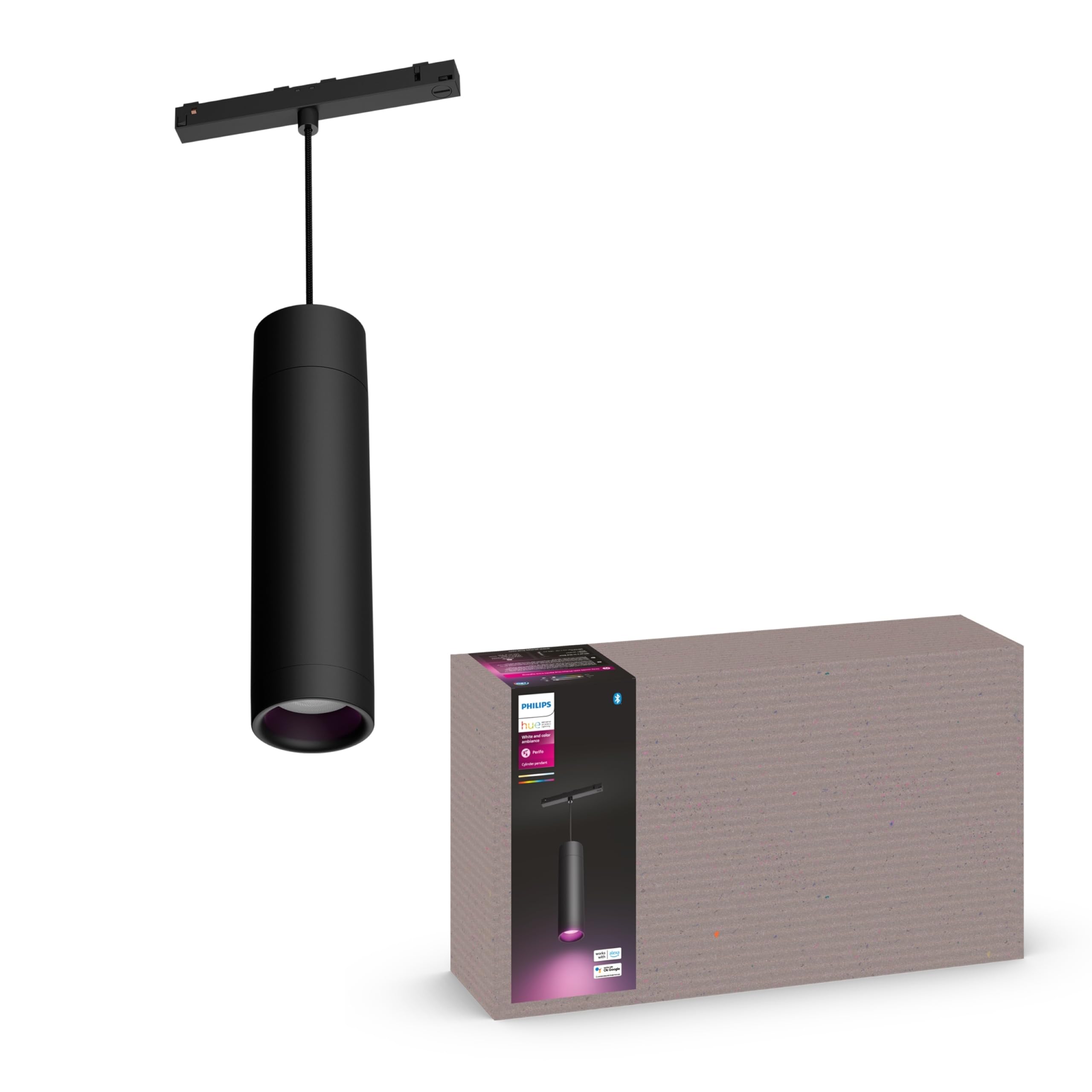 Philips Hue White &Color Ambiance, Plafonnier Perifo, 1 Suspension, Noir