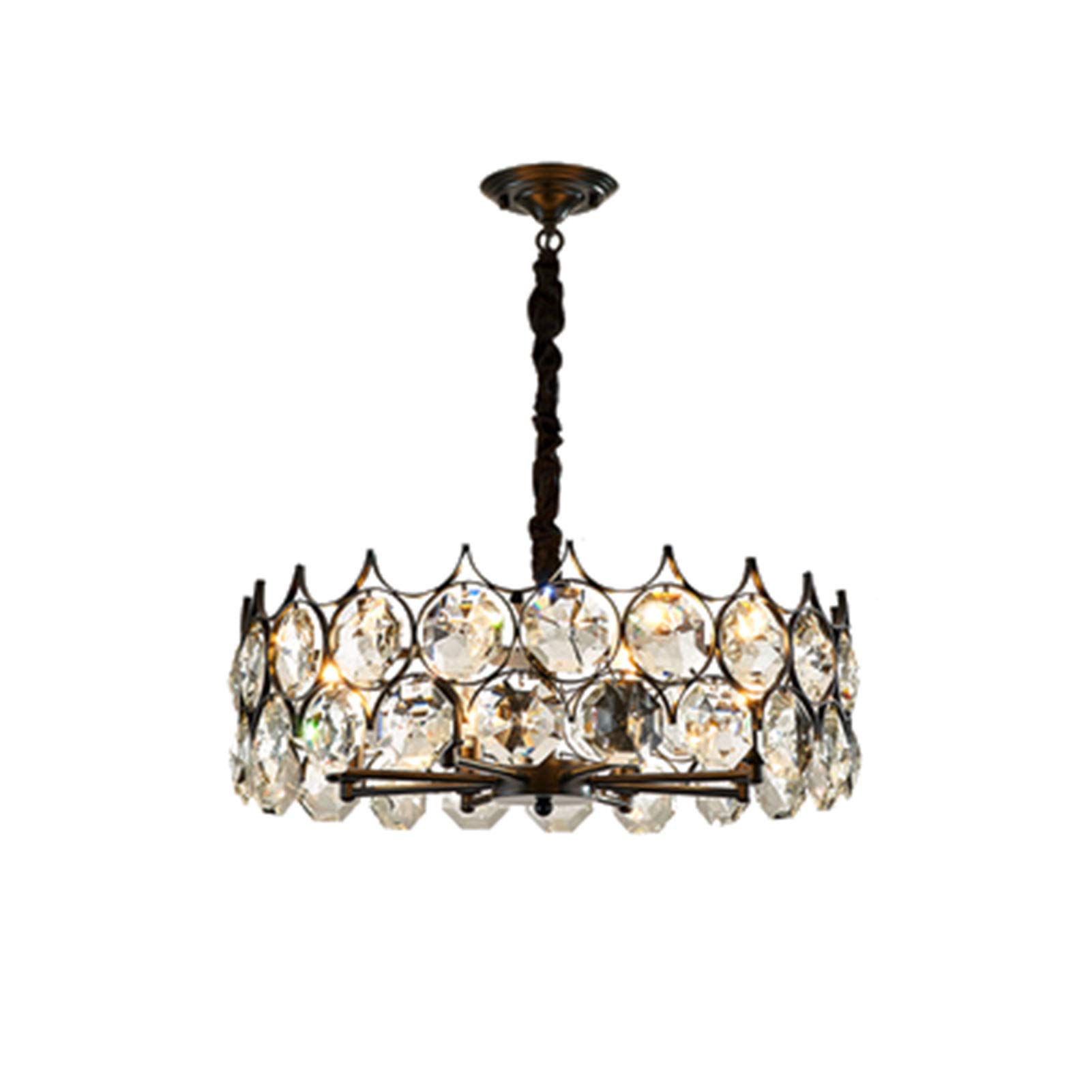Lustre moderne en cristal pour salle à manger et salon chaleureux