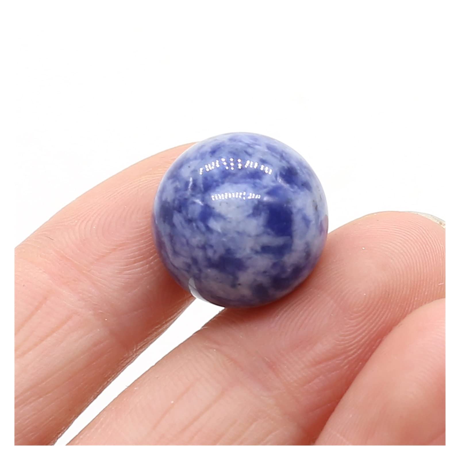 Cristal de guérison naturel perle Sodalite 16mm spécimen minéral quartz pour création bijoux