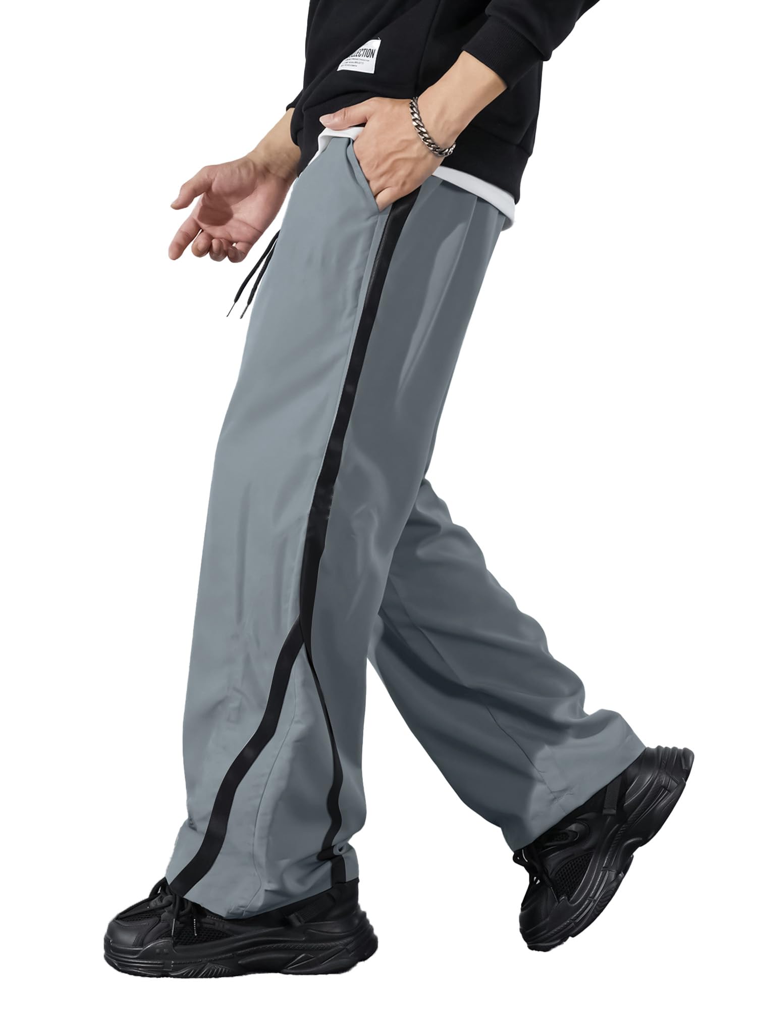 maniac || Mens || Color Block || Baggy Fit || Pant-picture-56