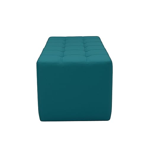 Miniatura 76 de Factory Direct Partners Banco otomano rectangular copetudo; muebles bellamente tapizados para el hogar moderno, oficina, biblioteca o área de