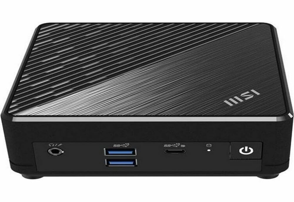 MSICubi N ADL Barebone Mini PC: Intel Celeron N100, Intel UHD, WiFi, Dual Display, Type C: Black ADL S-055BUS