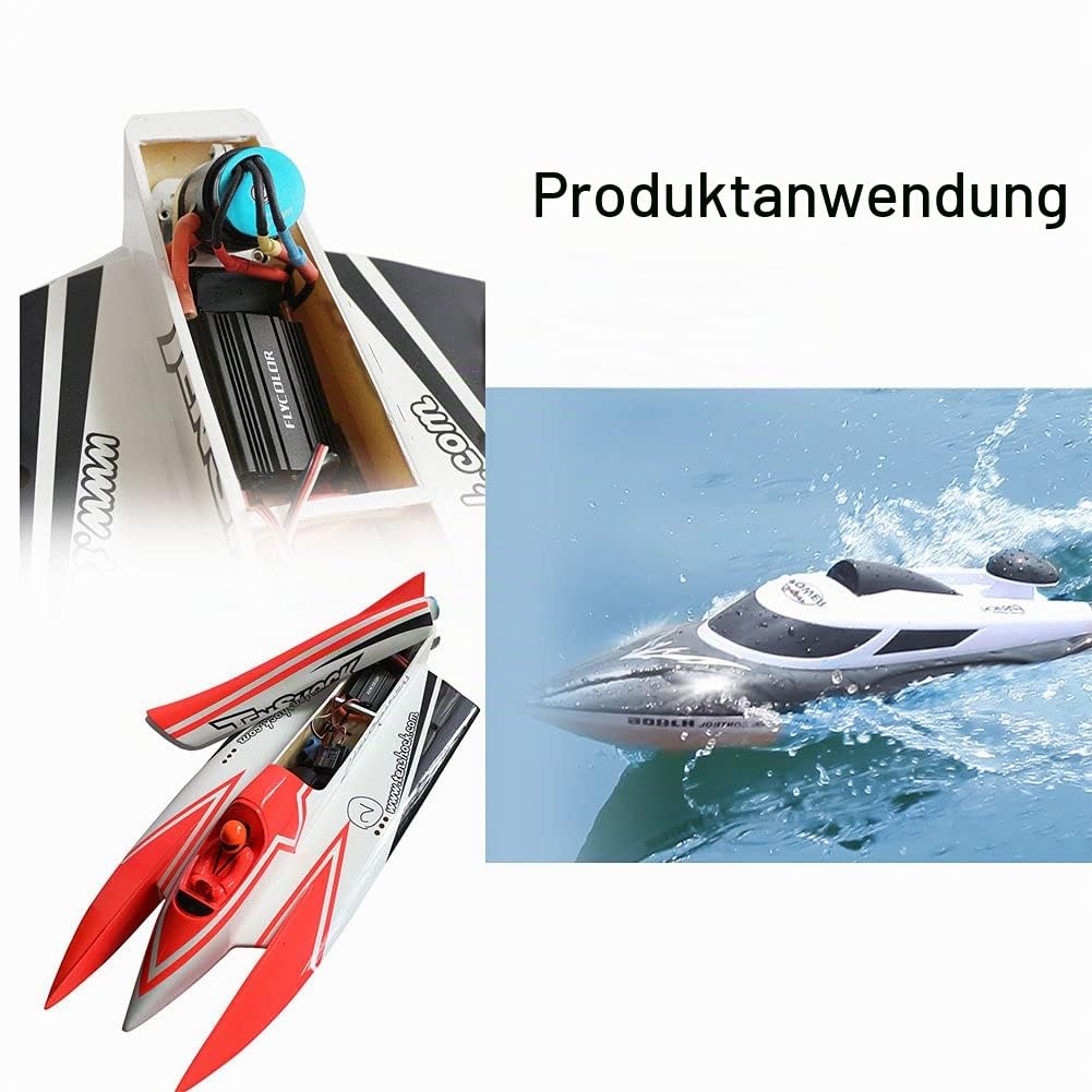 FLYCOLOR 90A Waterproof Brushless ESC Elektronischer Geschwindigkeitsregler mit 5.5V/5A BEC und XT90 4.0mm Bananenkopf Verbinder für Modellschiff RC Boot