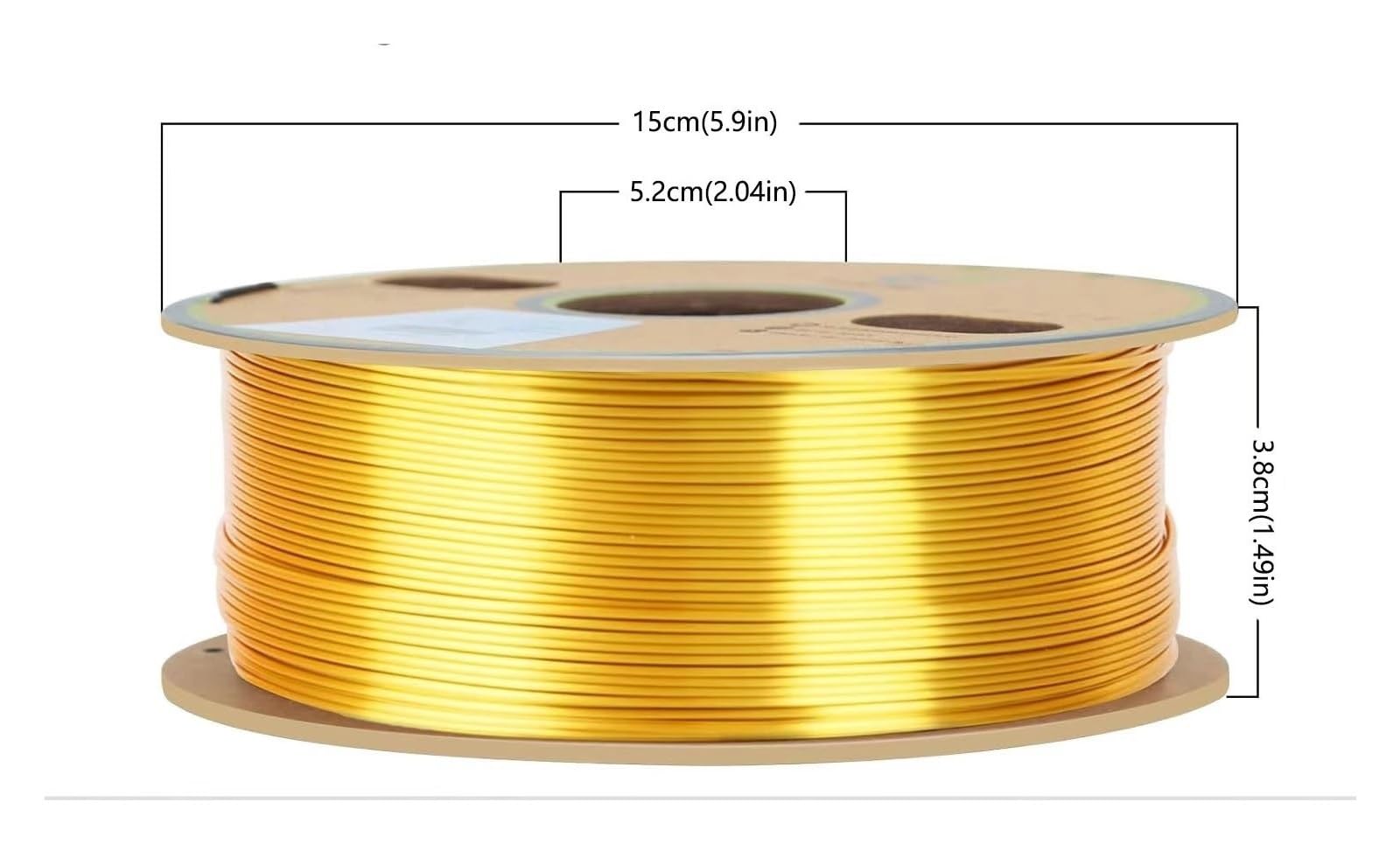 Filamento PLA Silk Gold 1,75 mm 250 g Acabado brillante(Gold 250g)