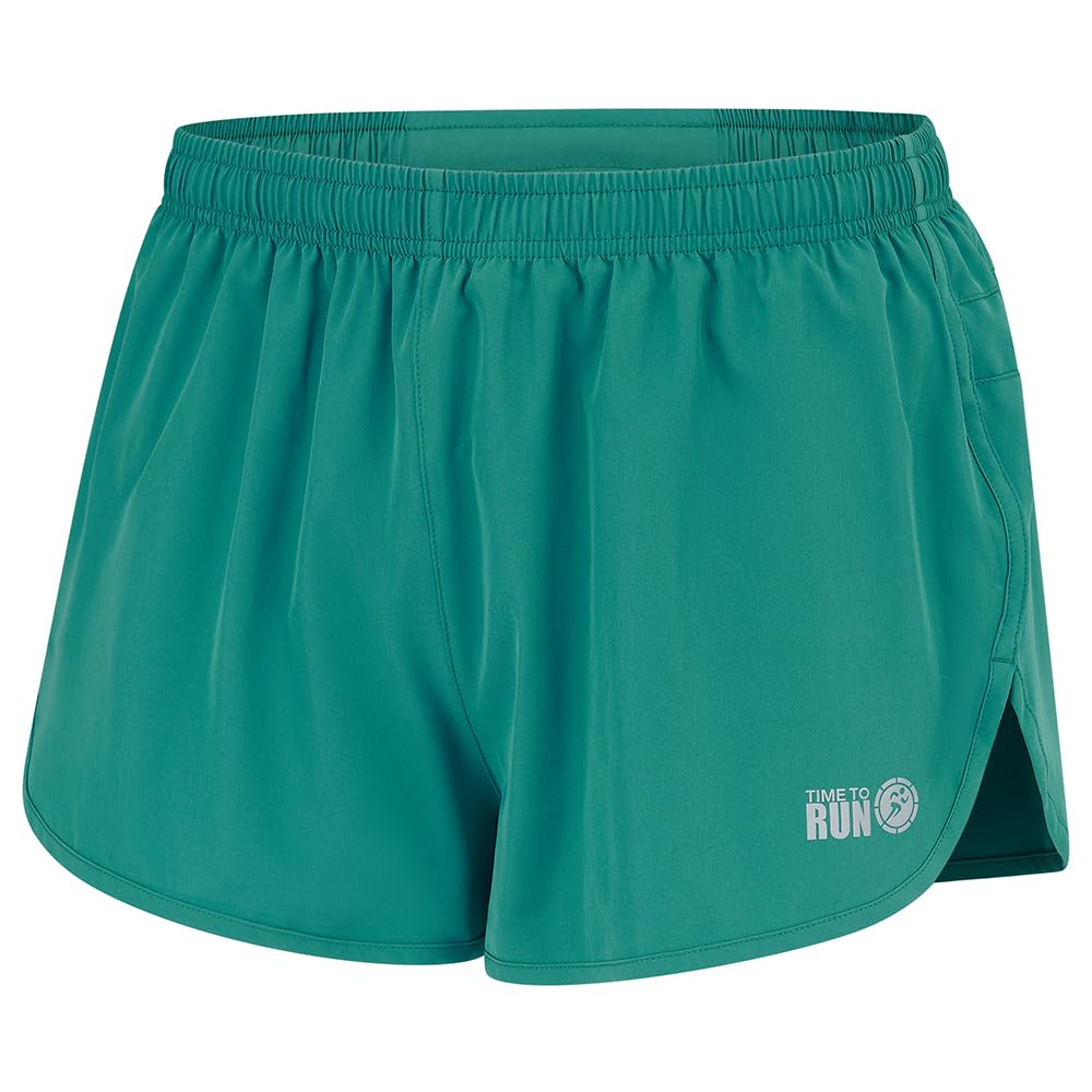 Time To Run Pantaloncini da Corsa/Palestra/Allenamento da Uomo Men’s Split Pace Spirit con Fodera e Tasca con Cerniera