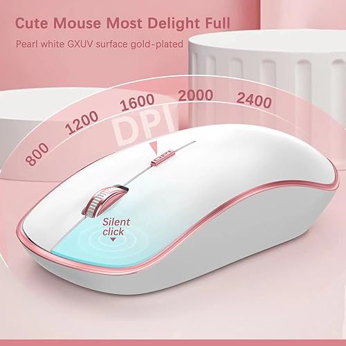 Vista 32 de JOYACCESS Teclado y mouse inalámbricos, 2.4G ergonómico y delgado, teclado de computadora inalámbrico diseñado para Windows, PC, computadora Negro