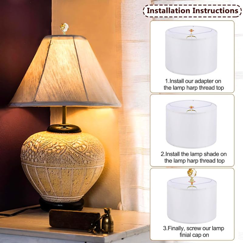 Image of 2 Pack Lamp Finials Yellow Amber Grain Crystal Ball, Lamp Finials Decorative for Table Lamps, Floor Lamps, Lamp knob Replacement