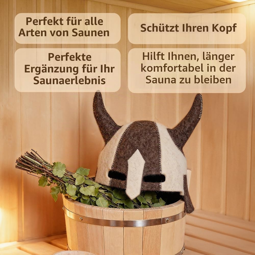 SHSH trade group Banya-Hut aus Wolle für Herren – Wikinger Saunahut Filz – russische Wolle Banya Hut Saunahüte