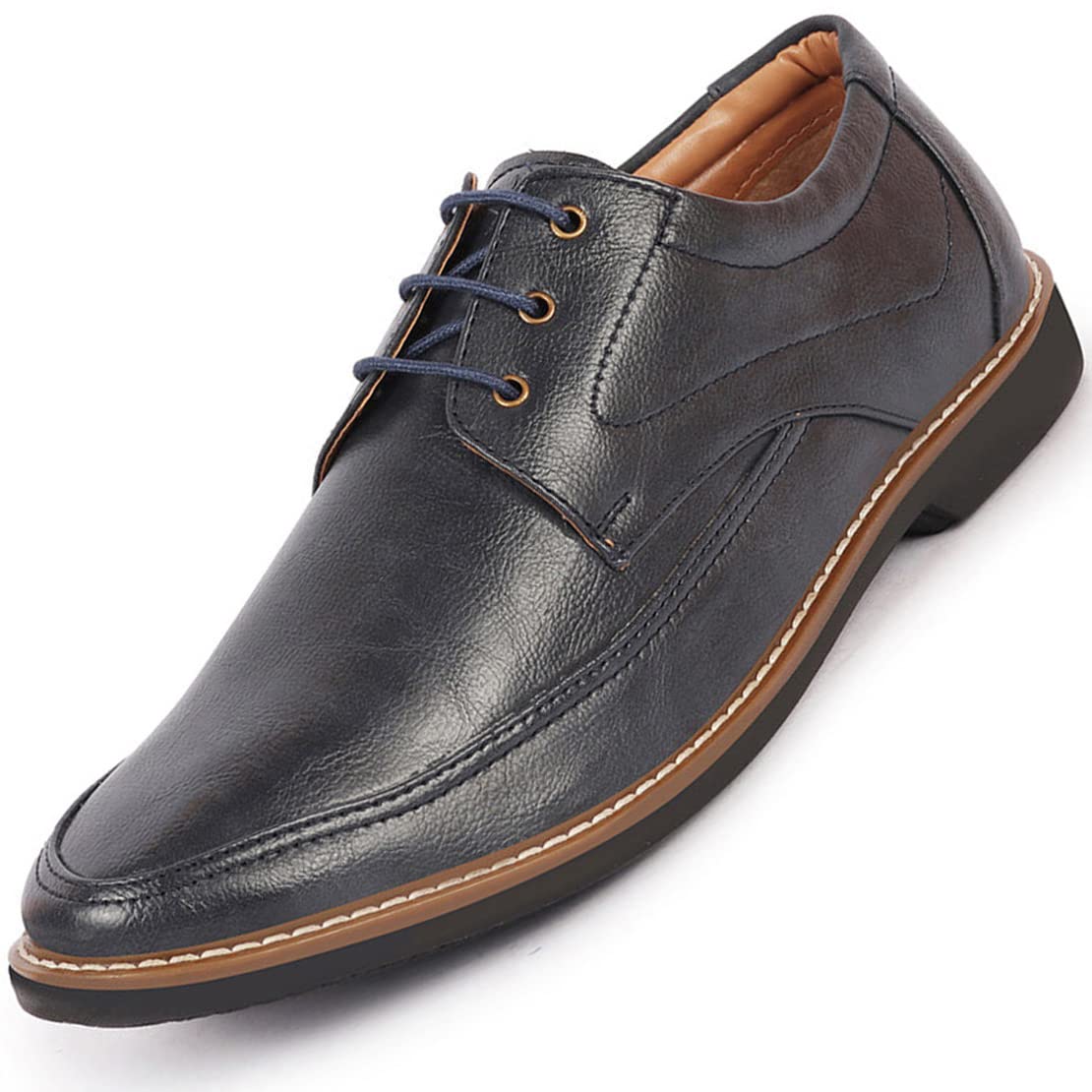 FAUSTO FST KI-8814 NAVY-42 Mens Navy Blue Formal Lace-Up Derby Uniform Dress Shoes (8 UK) (B09YD8Q778) Amazon Price History, Amazon Price Tracker