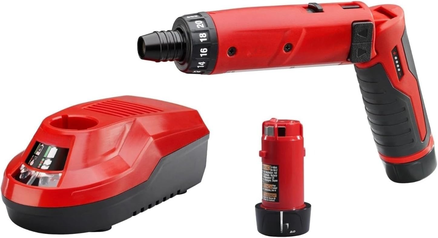 2101-22 Compact Power Screwdrivers for 1/4" Brushed Hex Screwdriver Kit - Red
