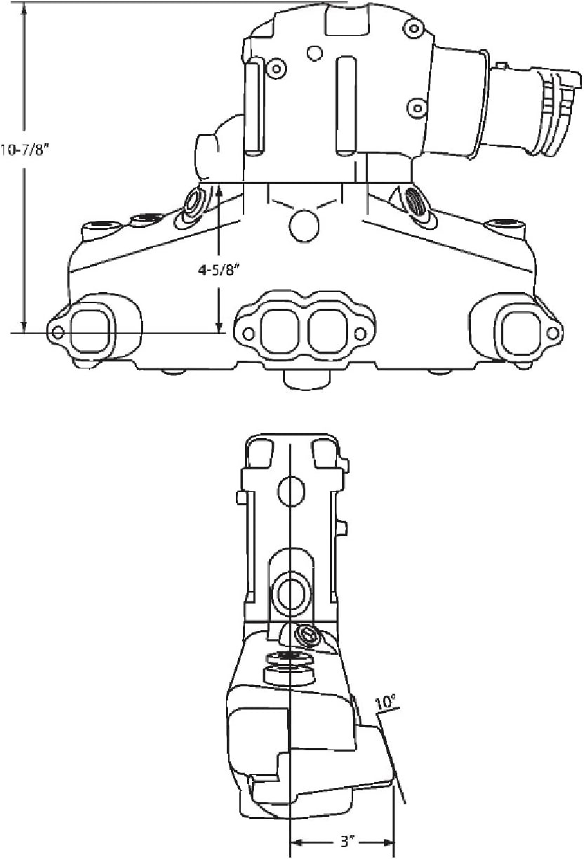 Complete Dry Joint Manifold Kit compatible with 2002-2004 Mercruiser 305 5.0L & 350 5.7L Mercruiser V-8