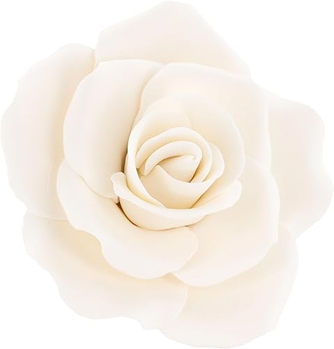 Global Sugar Art Flores de pastel de azúcar rosa Jumbo blancas, 1 unidad por el chef Alan Tetreault