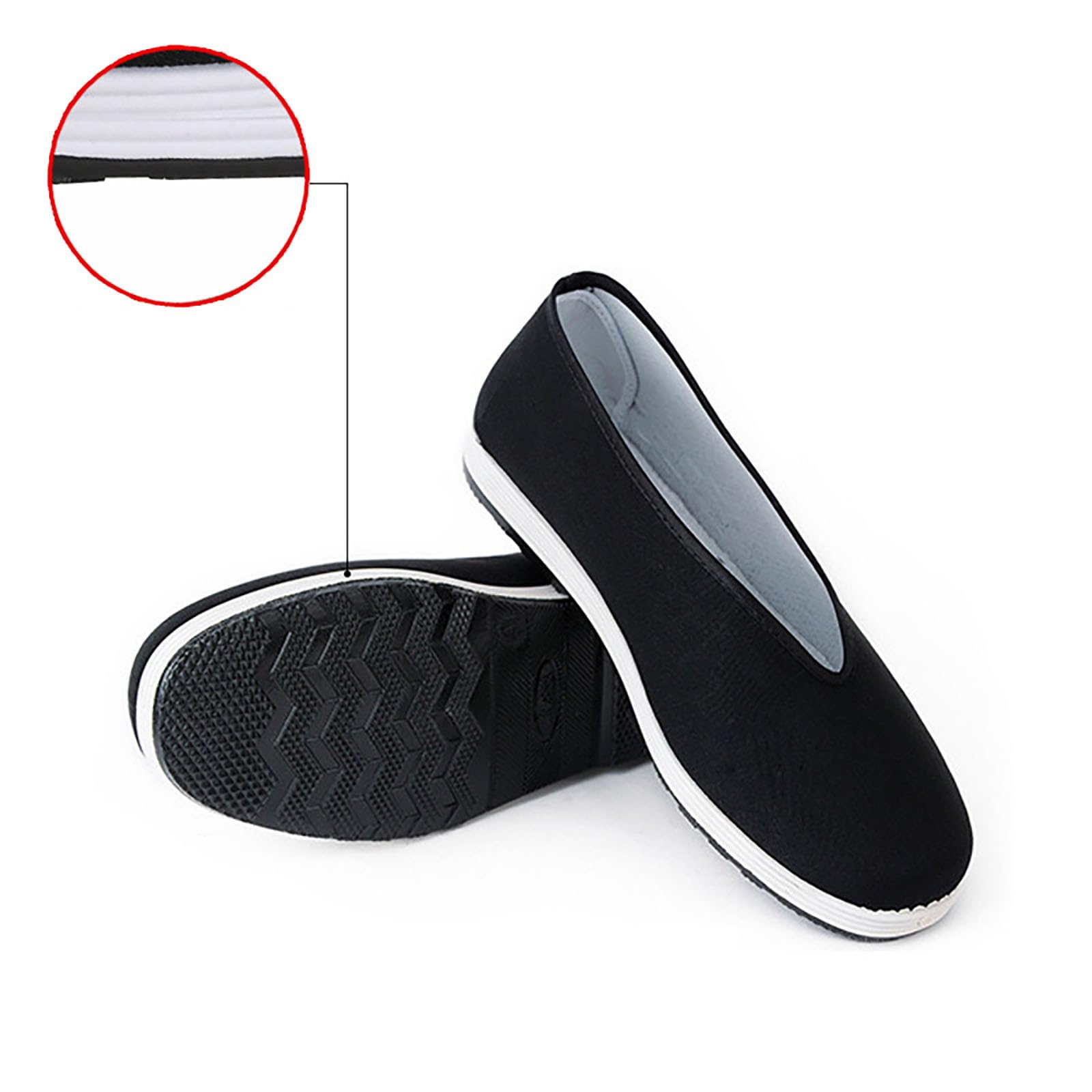 Zapatos tradicionales chinos antiguos de Beijing Kung Fu Tai Chi Zapatos de artes marciales chinos tradicionales Qigong Slip On Zapatillas de caminar Zapatos deportivos ligeros Zapatos al aire libre