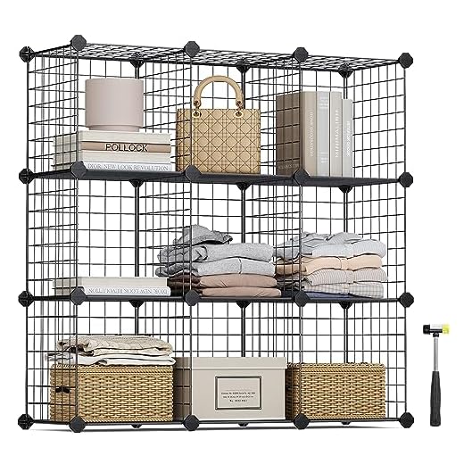 SONGMICS 9 Cubos Armario de almacenaje de Ropa Estantería por módulos 93 x 31 x 93 cm LPI115H