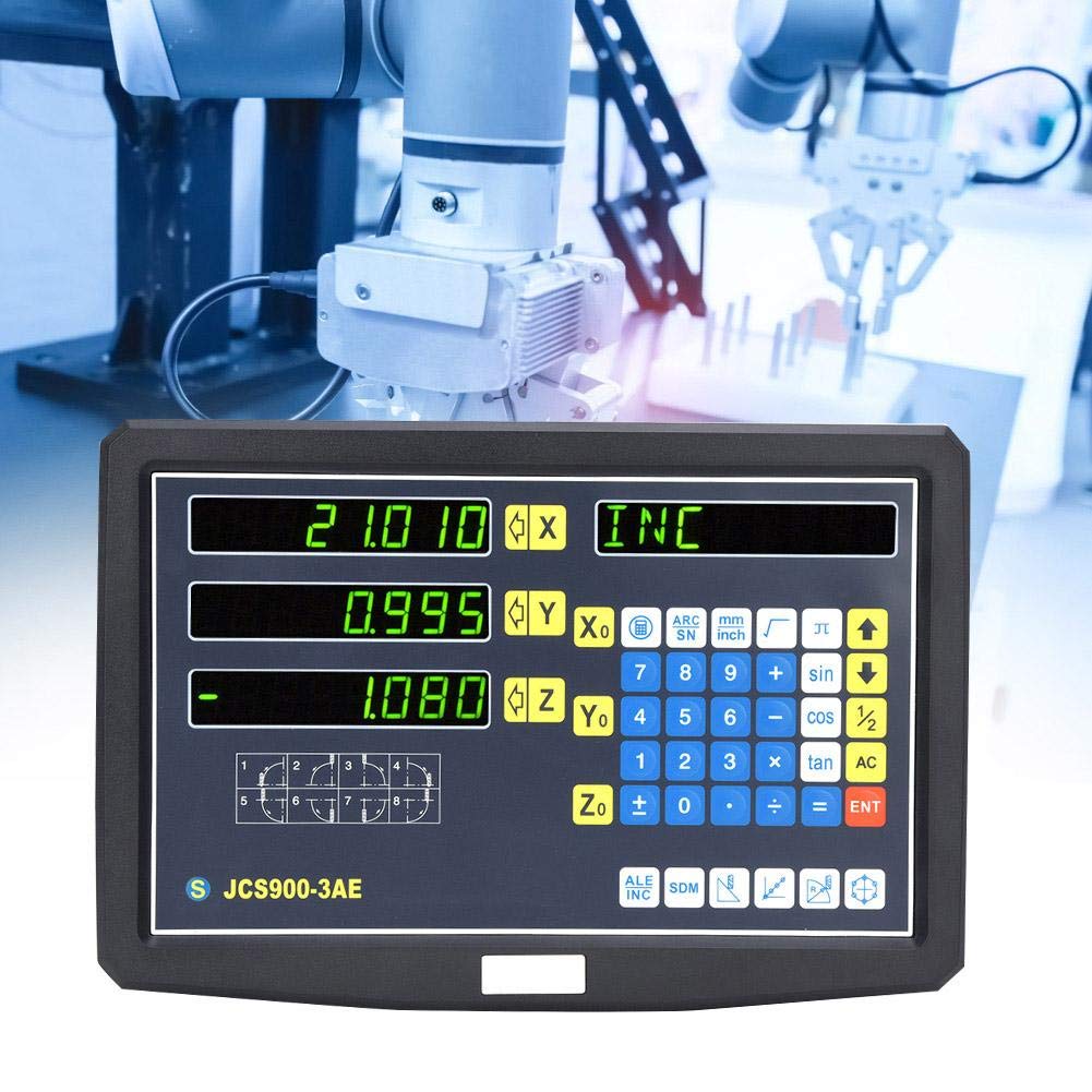 JCS900-3AE Digitale Ausleseskala Anzeige, 0-3020mm Messbereich, DC5V, TTL-Signal, für Fräsmaschine, mit Montagezubehör, EU-Stecker