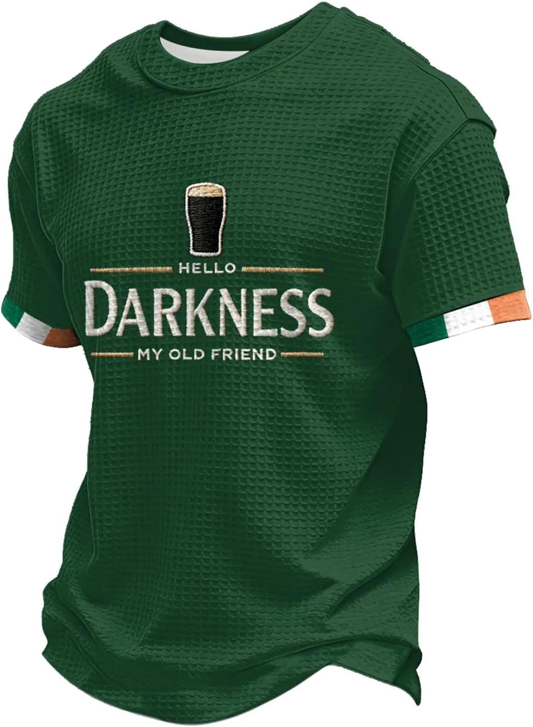 Men's Hello Darkness My Old Friend T-Shirt Irish Beer Shirt Short Sleeve Ireland Tee