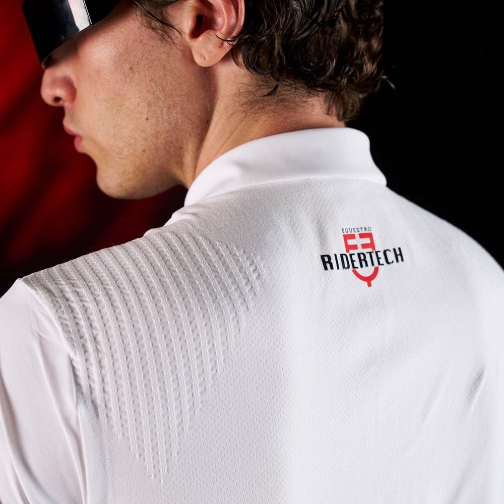 Equestro Competition Ridertech Buttons Short Sleeve Polo M