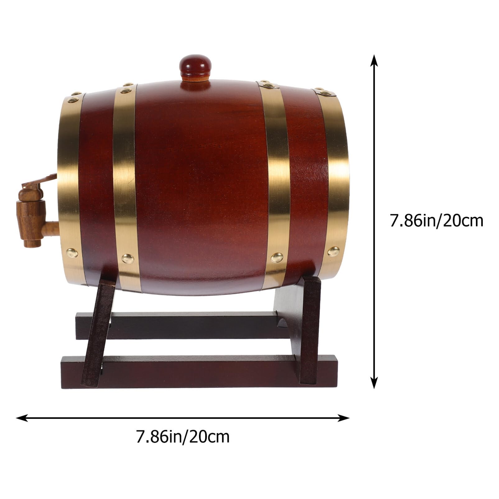 OUNONA 1. Barril De Madera De 1.5 litros Barril De Cerveza Barril De Vino Barril De Envejecimiento Cubo De Almacenamiento De Cerveza para Vino Licores Cerveza Y Amarillo Claro (con