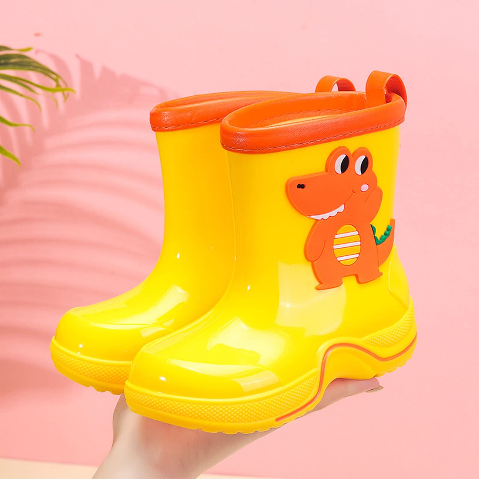 Botas de agua para niños, botas de lluvia para niñas, lindas botas de dibujos animados, botas de lluvia, botines impermeables, antideslizantes, botas de lluvia para niños, unisex, botas para