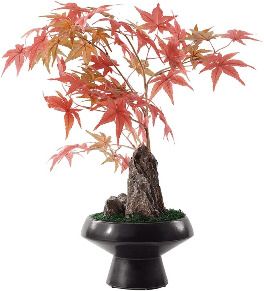 Artificial Bonsai Tree Artificial Bonsai Tree,Japanese Maple Tree Zen Garden Decoration Ornaments for Home Office Desktop Living Room Decor,Artificial Bonsai Plant Fake Bonsai Tree