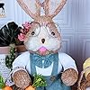 Straw Rabbit Ornament, Standing Bunny with Carrot, Photography Props, Gift, Easter Decorations Holiday, Home Garden Wedding Ornament-A-65cm #2