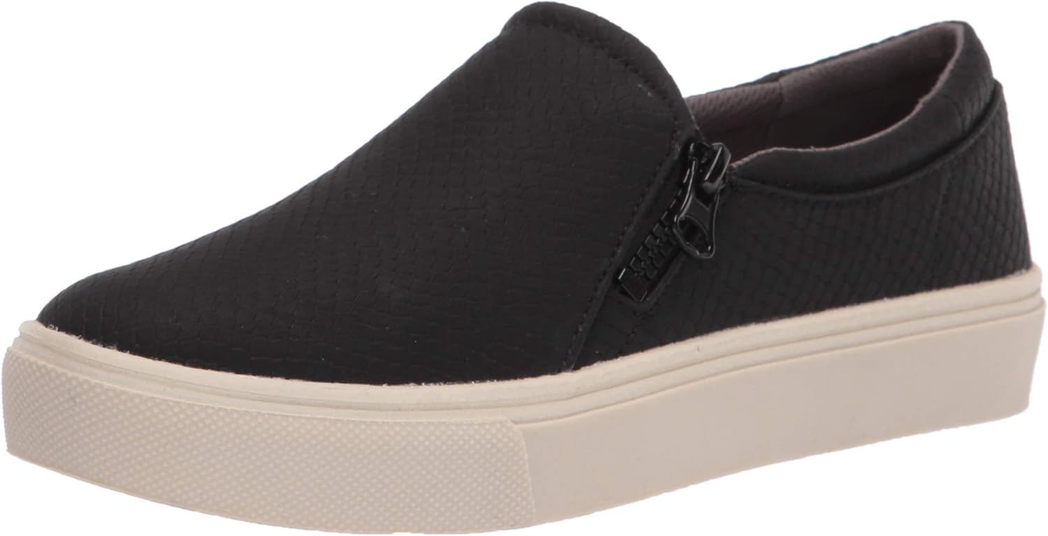Dr. Scholl's Shoesレディース マックスジップスニーカー US サイズ: 7.5 カラー: ブラック