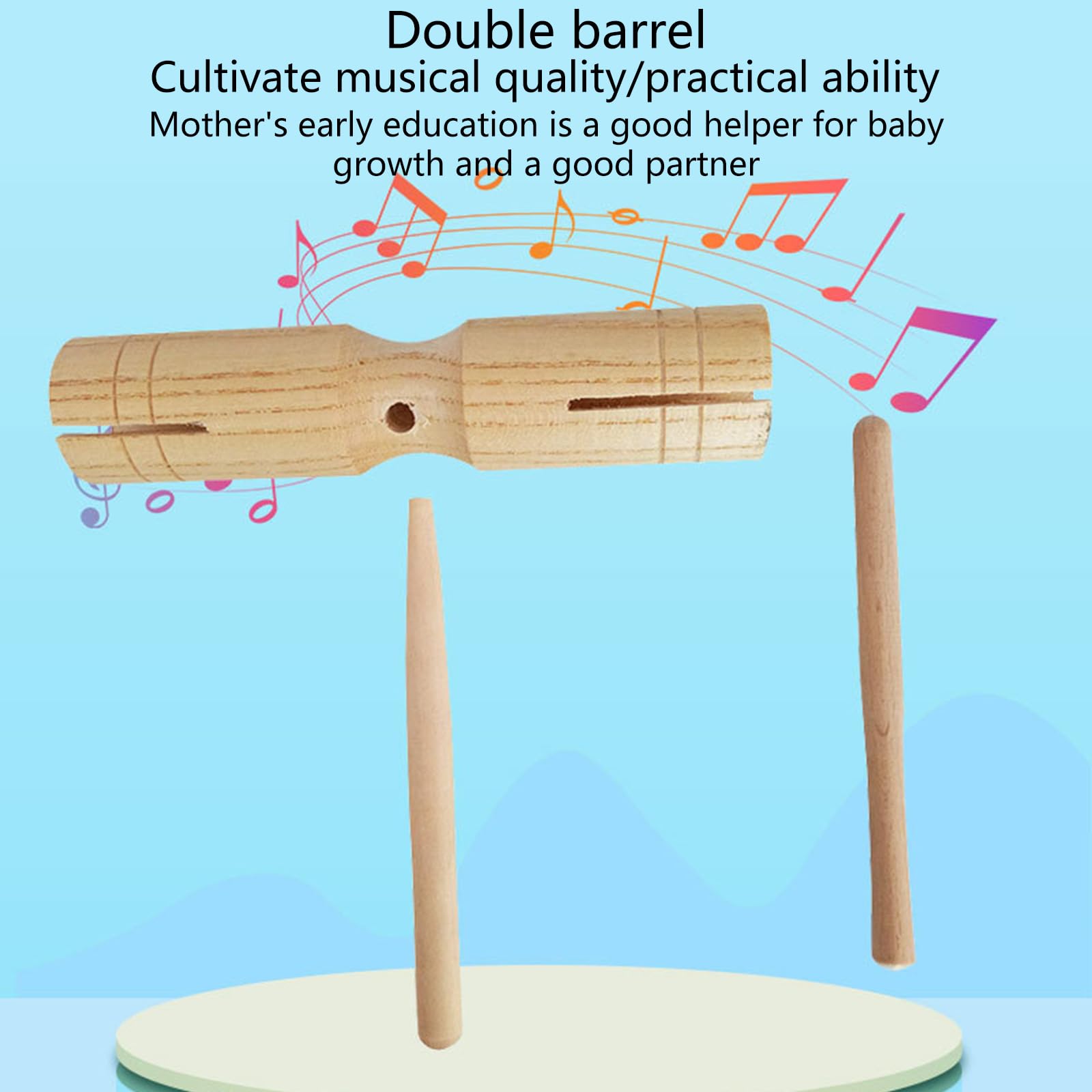 Blocchi di percussioni in legno Blocco professionale Blocchi di legno palmare Strumento Orff Blocchi ritmici portatili Blocco di tono musicale