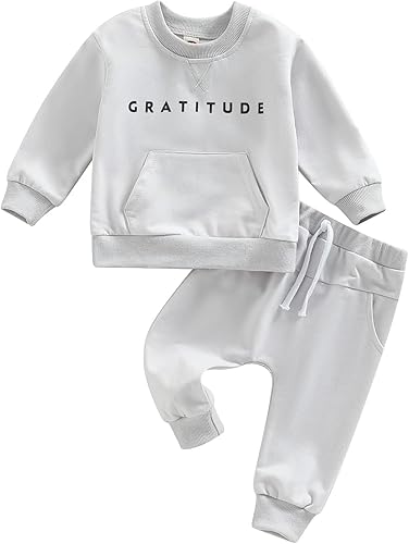 Conjunto de sudadera de manga larga con cuello redondo y pantalones casuales, 2 piezas, ropa de otoño e invierno