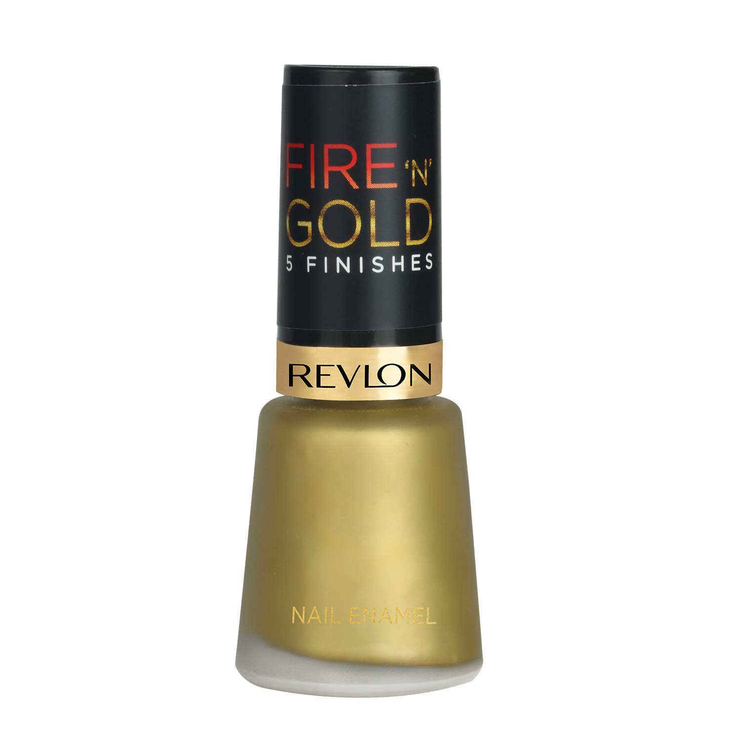 Revlon Womens Fire ‘N’ Gold 5 Finishes Nail Enamel, Gold Metal, 8 ml