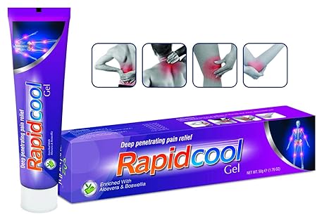 Rapidcool Ayurvedic Pain Relief Gel for Body, Back, Knee Joint and Legs (50g Each) (Pack of 4)