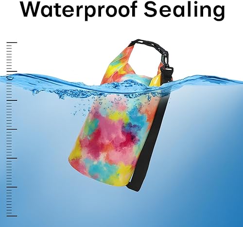 Miniatura 6 de Personalized waterproof dry bags, customizable with your logo, suitable for kayaking, beach, and boating. (Rainbow Tie-Dye)