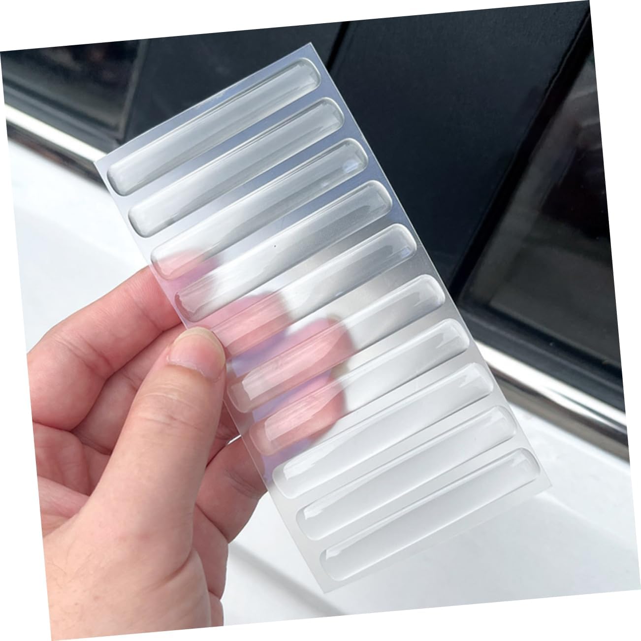 POPETPOP 10-Piece Silicone Cabinet Door Bumper Pads Non-Slip Adhesive Bumpers for Glass Tables and Walls Protects Against Scratches and Impact