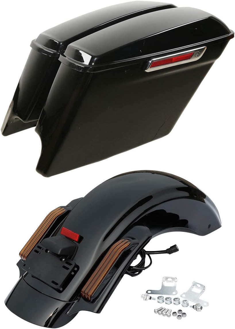 Rear Fender System with Stretched Saddlebags Fit for Touring models 2014-later