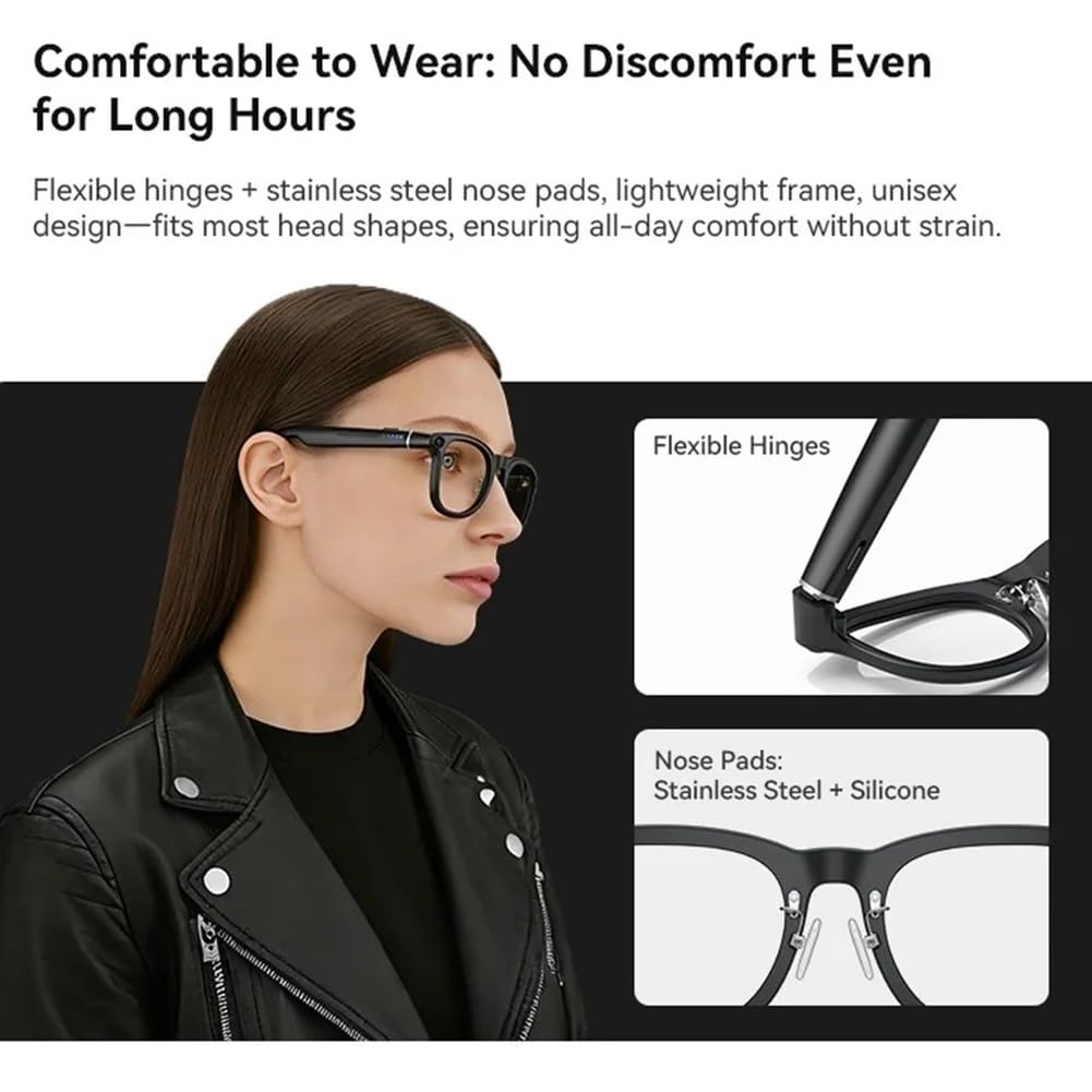 Lunettes Intelligentes IA 6K HD 2026 : Chat Vocal, Caméra 800 MP, Appels Bluetooth, Assistant Vocal