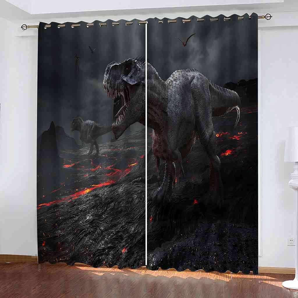 Rideaux de fenêtre magma 3D occultants et isolants pour un salon moderne