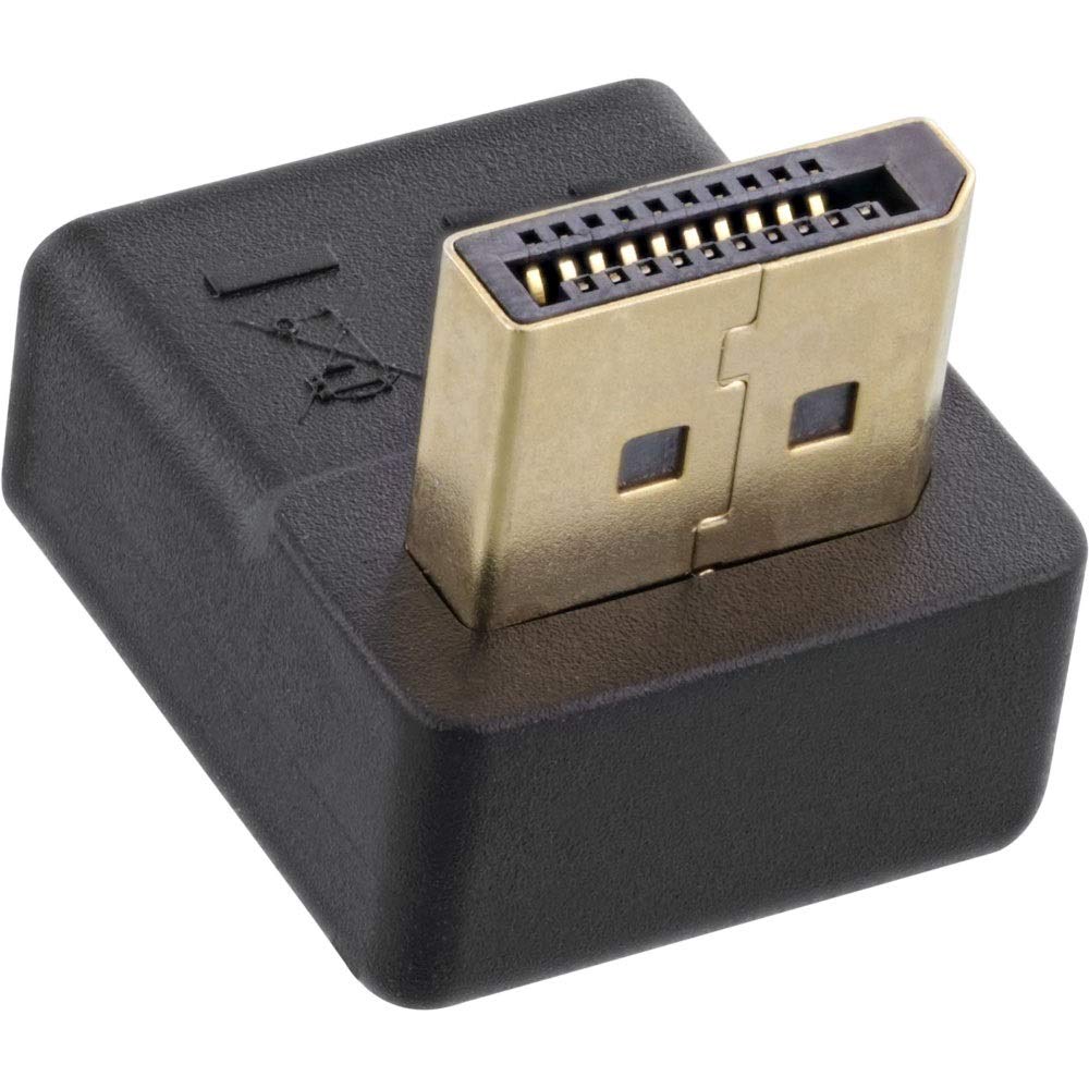 InLine® Adapter DisplayPort, DisplayPort, wtyczka/gniazdo, zagięty do góry